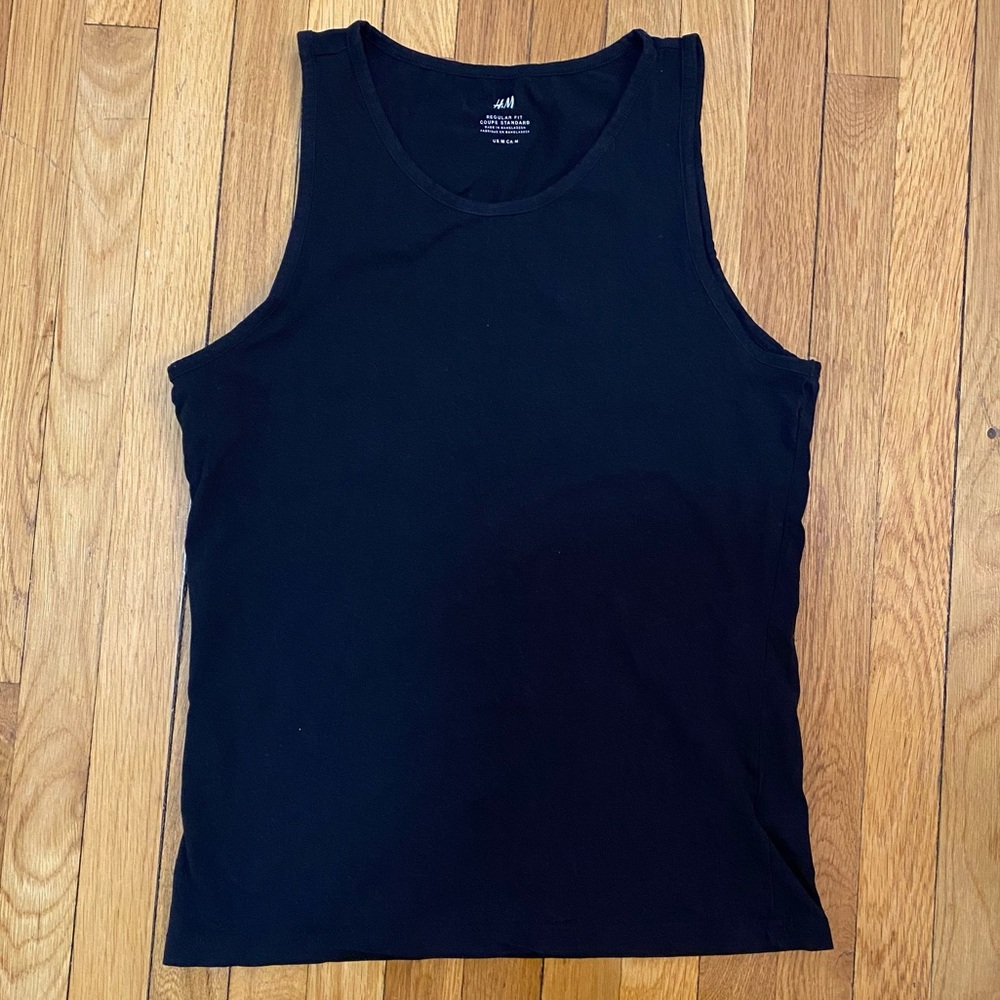 H&M mens black tank M